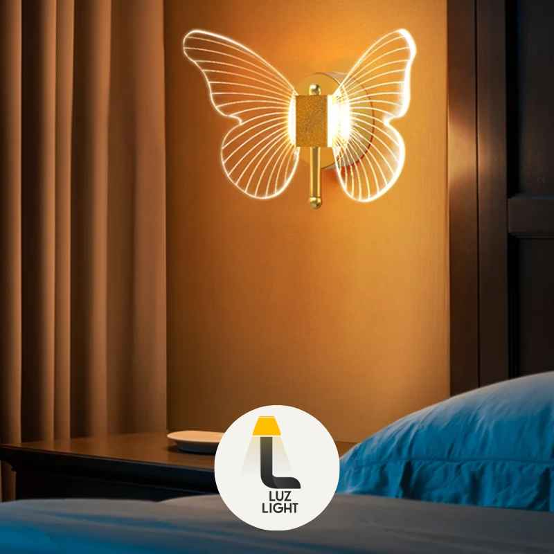 Arandela de Parede Borboleta de LED