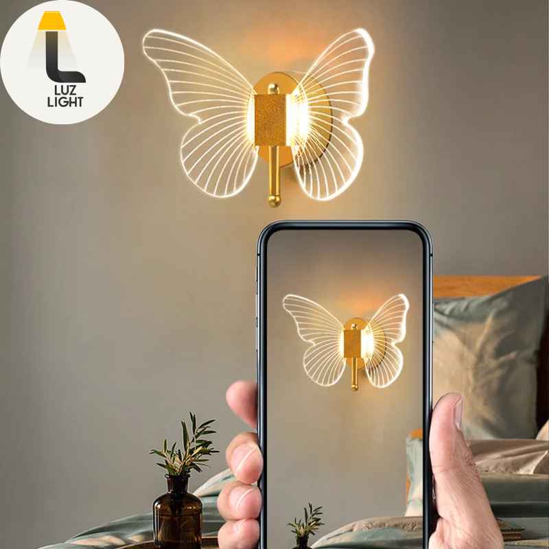 Arandela de Parede Borboleta de LED