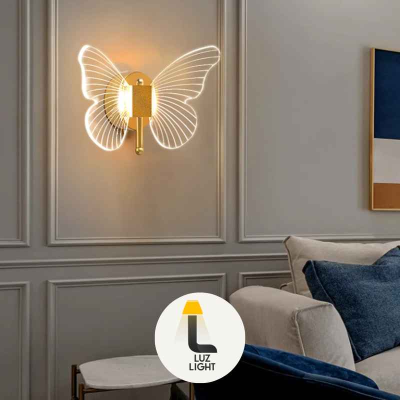 Arandela de Parede Borboleta de LED