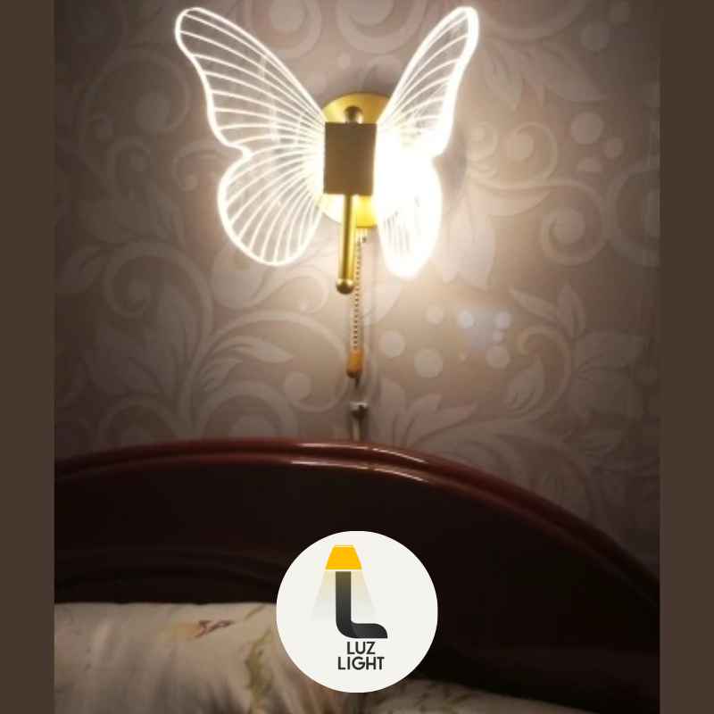 Arandela de Parede Borboleta de LED