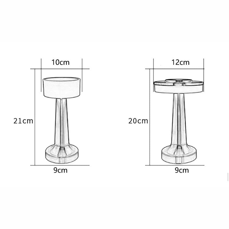 Luminária De Mesa Abajur De Mesa Sem Fio Torre Recarregável - Touch