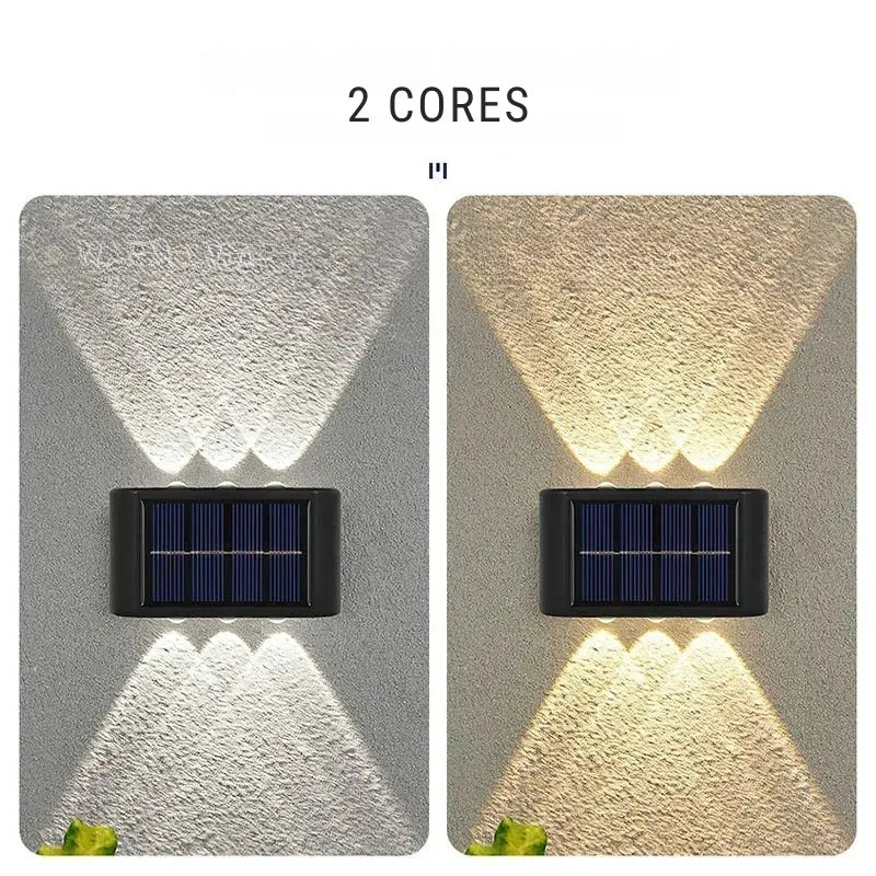 Arandela Solar de Parede Externa – Iluminação Dupla - TEX