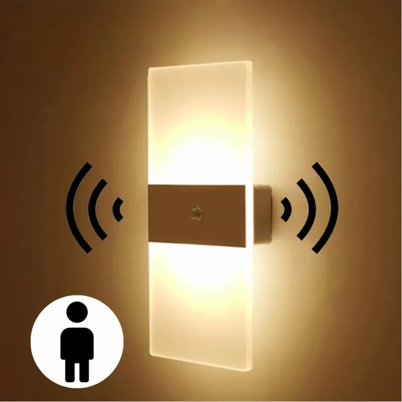 Arandela de Parede Sem fio Nordic Sconce – Sensor de Movimento e Toque, Recarregável USB