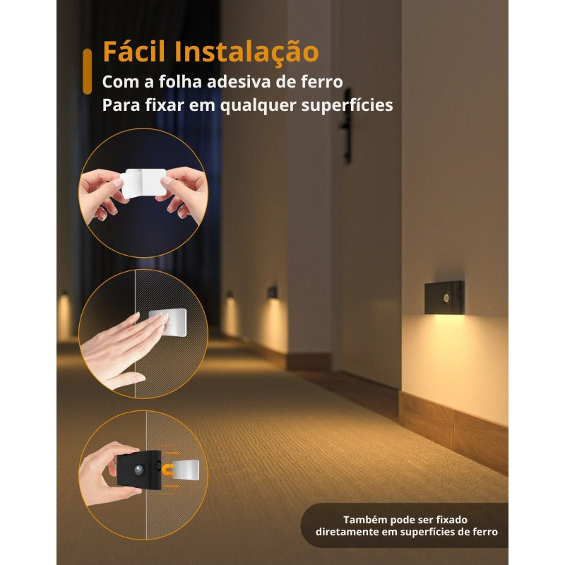 Arandela de Parede Sem Fio Recarregável Magnética - Easy