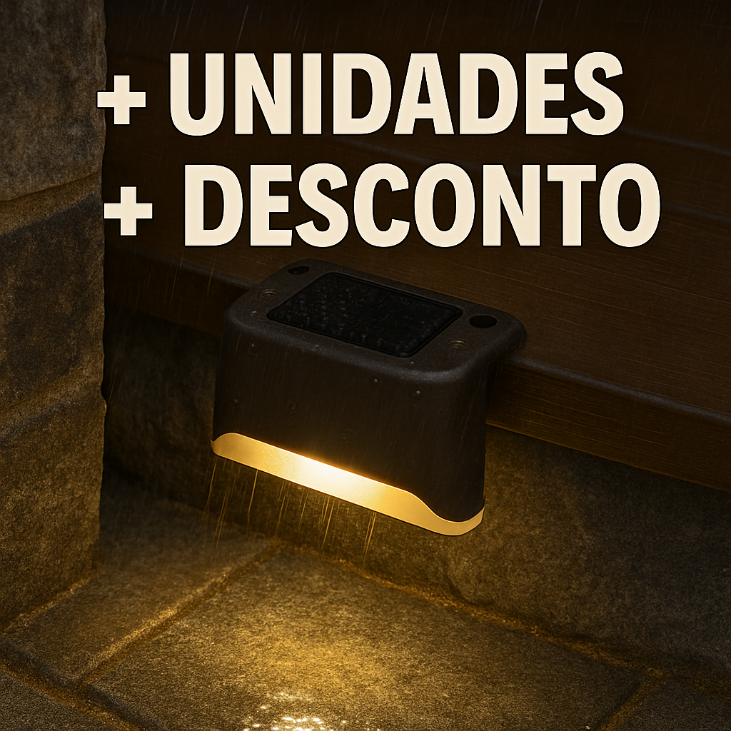 Luz Solar de Degrau – À Prova d'Água – Para Escadas, Deck e Jardim - Lumen