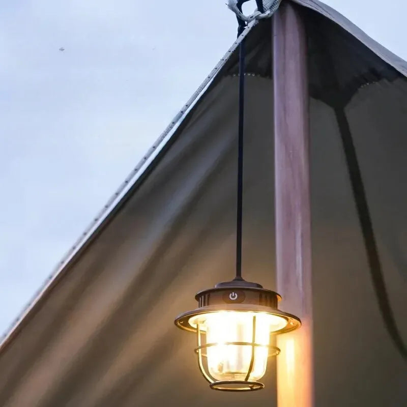 Luminária Lanterna Sem Fio Retro - Acampamento - Luz Light