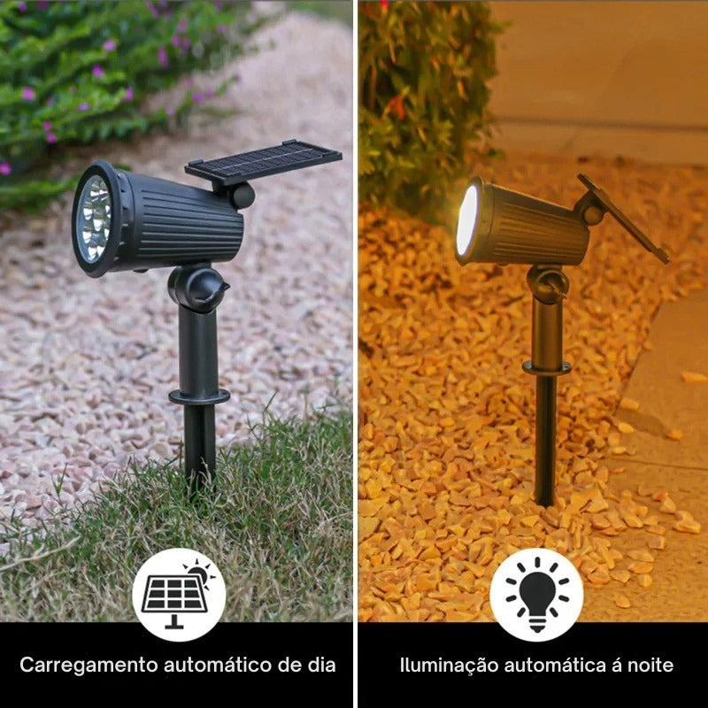 Luminária Solar Espeto para Jardim Com Brilho Ajustável - IP65 à prova d'água - EcoBeam