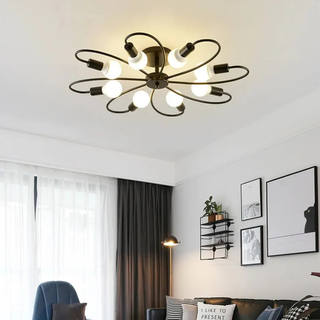 Lustre Vintage Spiral Preto