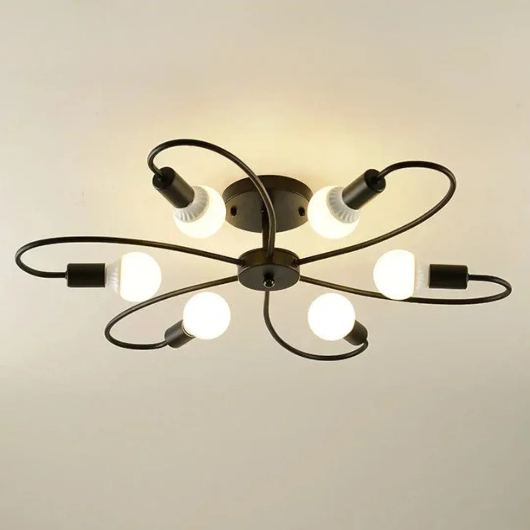 Lustre Vintage Spiral Preto