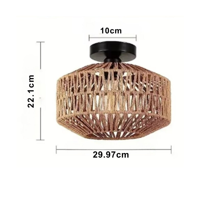 Plafon Luminária Rattan - E27