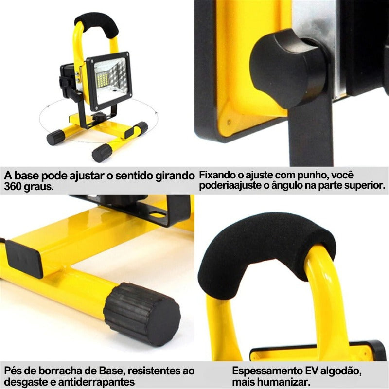 Refletor de LED recarregável - IP65