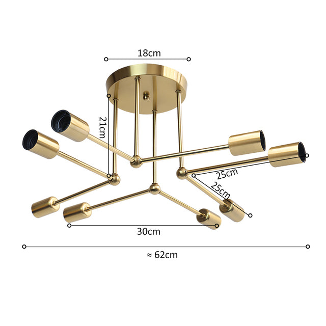Lustre de Teto - Nordic Home - 6 e 8 Soquetes