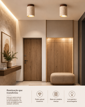 Luminária de Teto Pedra - Flush Fixture