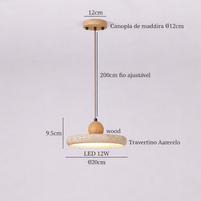 Pendente  de Pedra Redondo  -  59