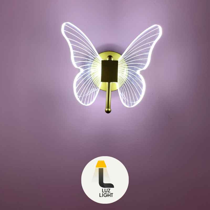 Arandela de Parede Borboleta de LED