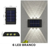 Arandela Solar de Parede Externa  – Iluminação Dupla - TEX