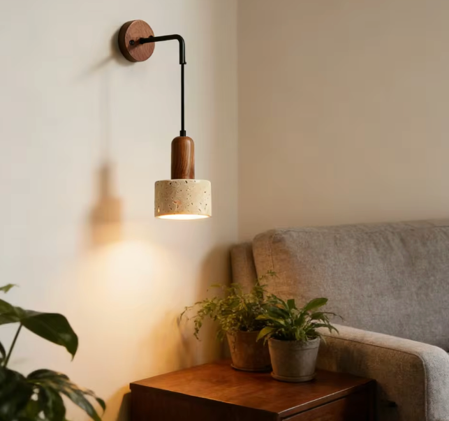 Arandela de Parede mármore com alongamento no cabo -  Flush Fixture