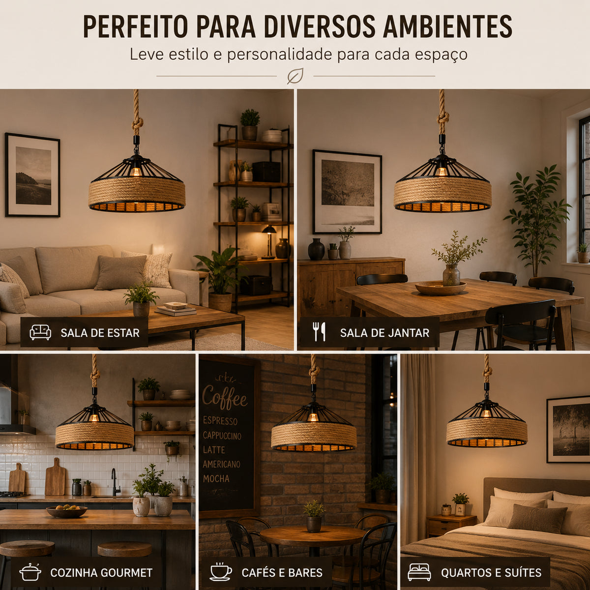 Pendente Contemporâneo artesanal Loft