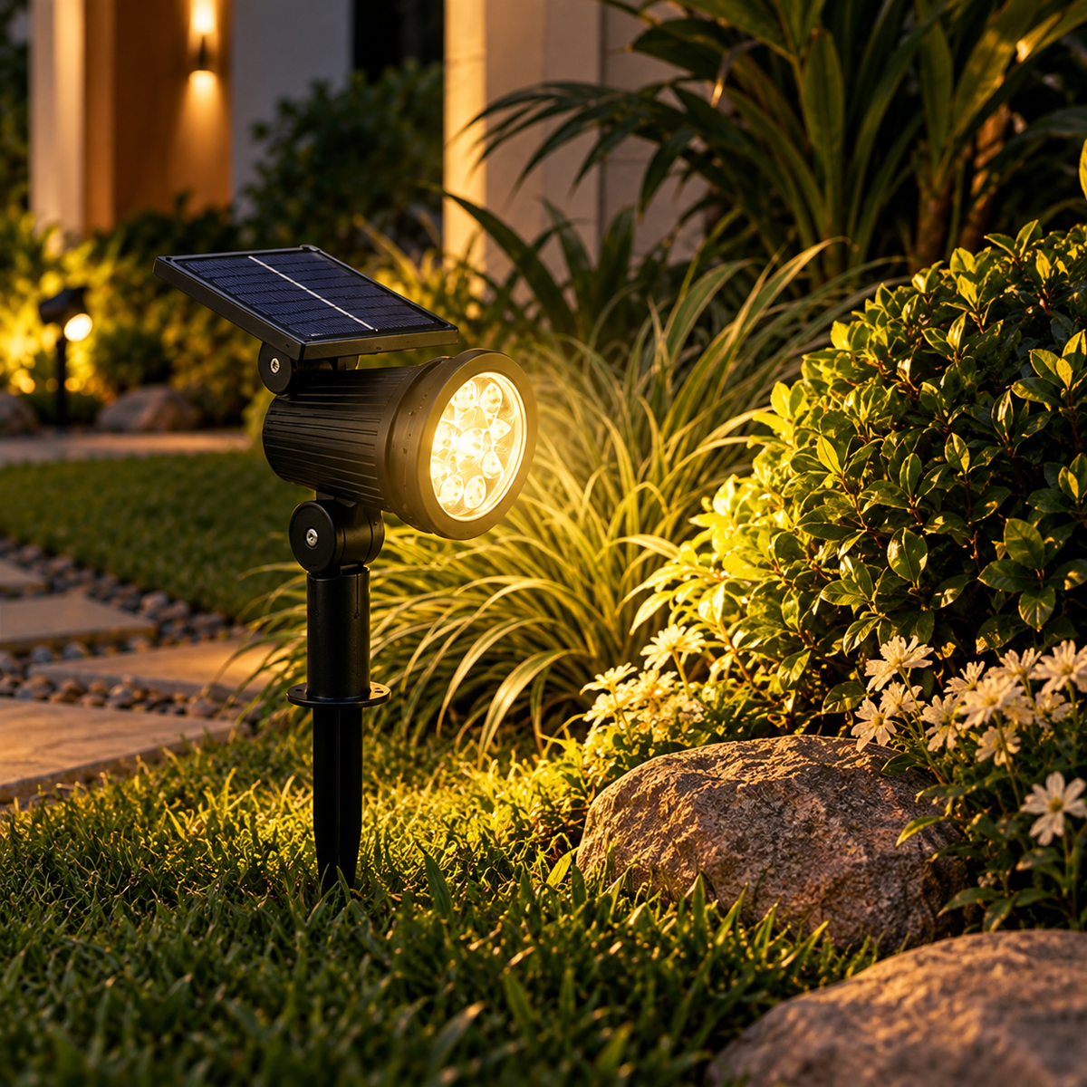 Luminária Solar Espeto para Jardim Com Brilho Ajustável  - IP65 à prova d'água -  EcoBeam
