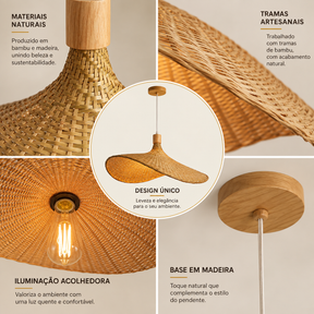 Pendente de Bambu Palha Knit