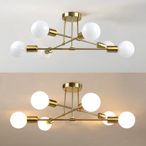 Lustre de Teto Minimalista  Dourado - Nordic
