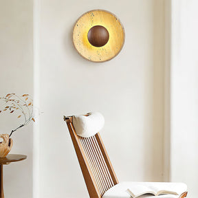 Aveny Arandela de Parede Sun em Travertino - detalhe 2