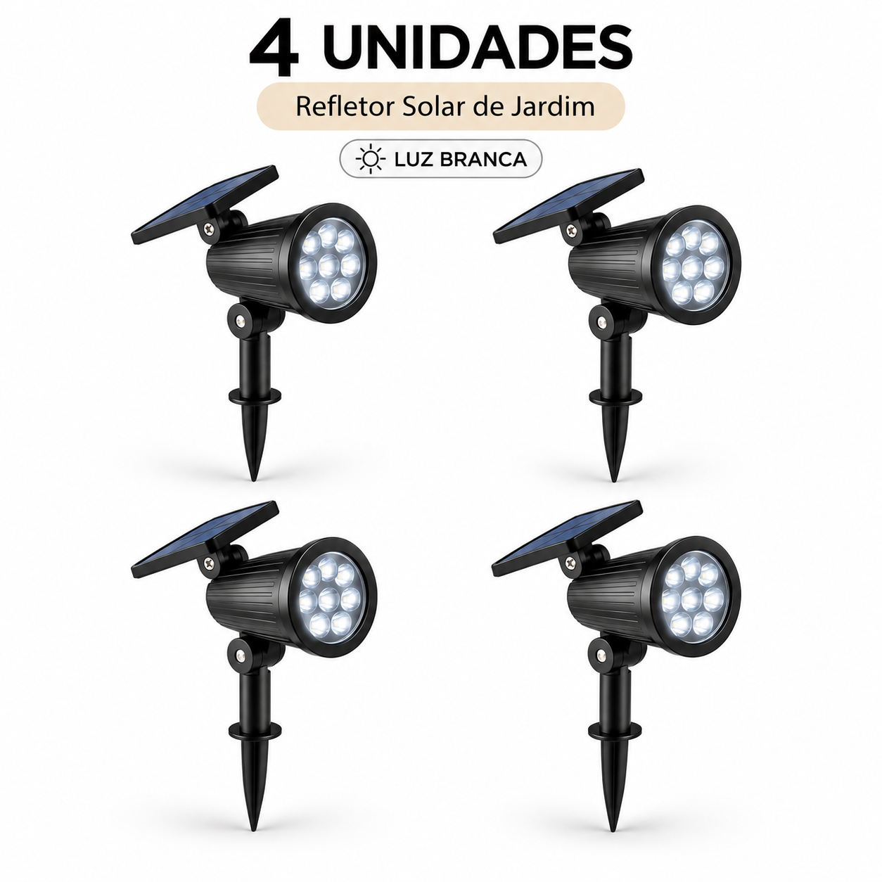 Luminária Solar Espeto para Jardim Com Brilho Ajustável  - IP65 à prova d'água -  EcoBeam
