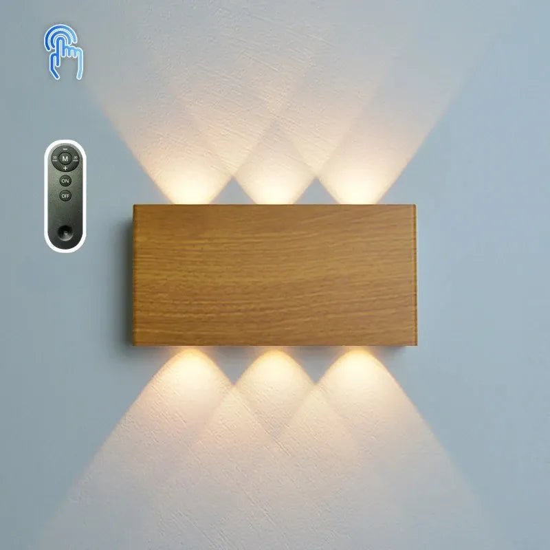 Arandela de Parede Touch Recarregável  e Controle Remoto – 3 Cores