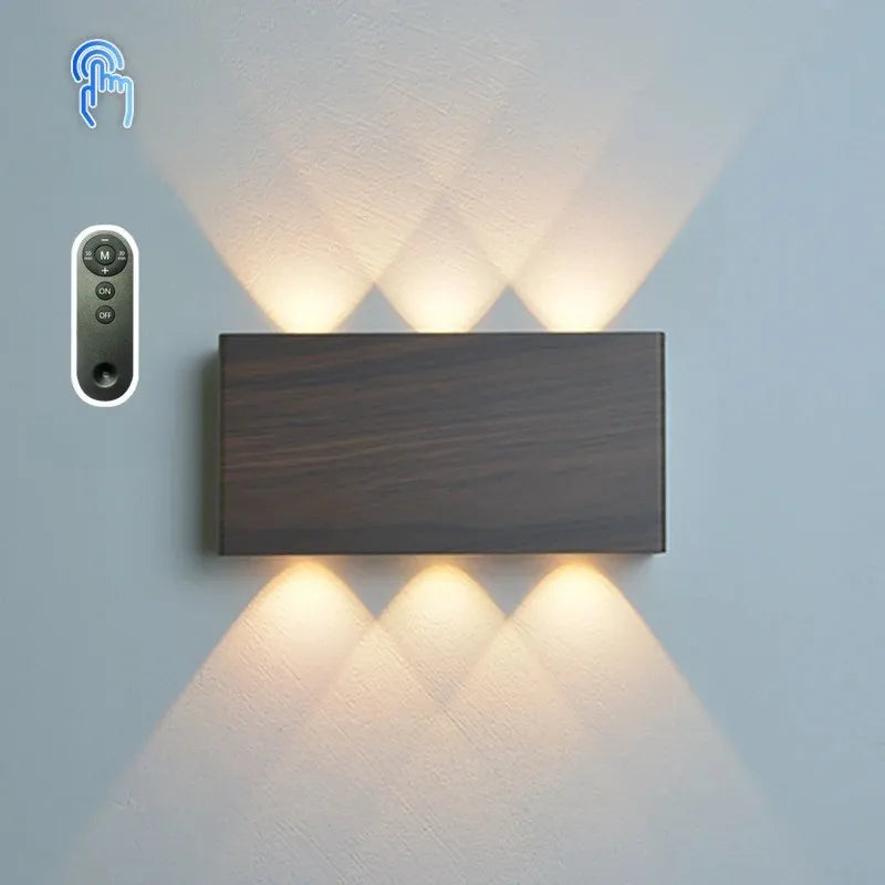 Arandela de Parede Touch Recarregável  e Controle Remoto – 3 Cores