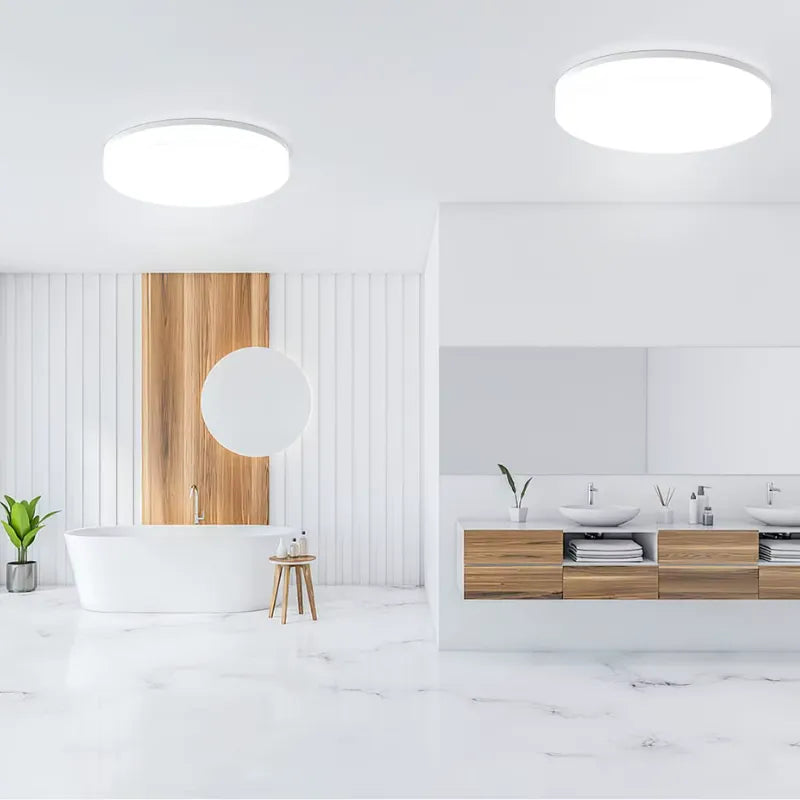 Luminária Plafon de Teto  Redondo Ultrafino – 3 Tons de Luz – IRALAN