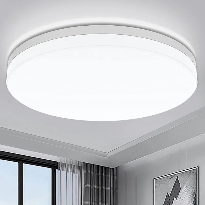 Luminária Plafon de Teto  Redondo Ultrafino – 3 Tons de Luz – IRALAN