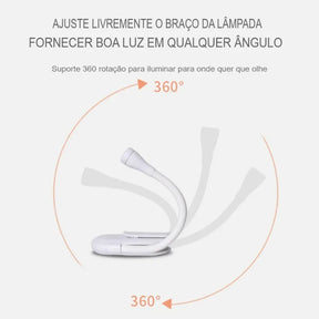 Luminária De Leitura Com Clip Recarregável - EEY