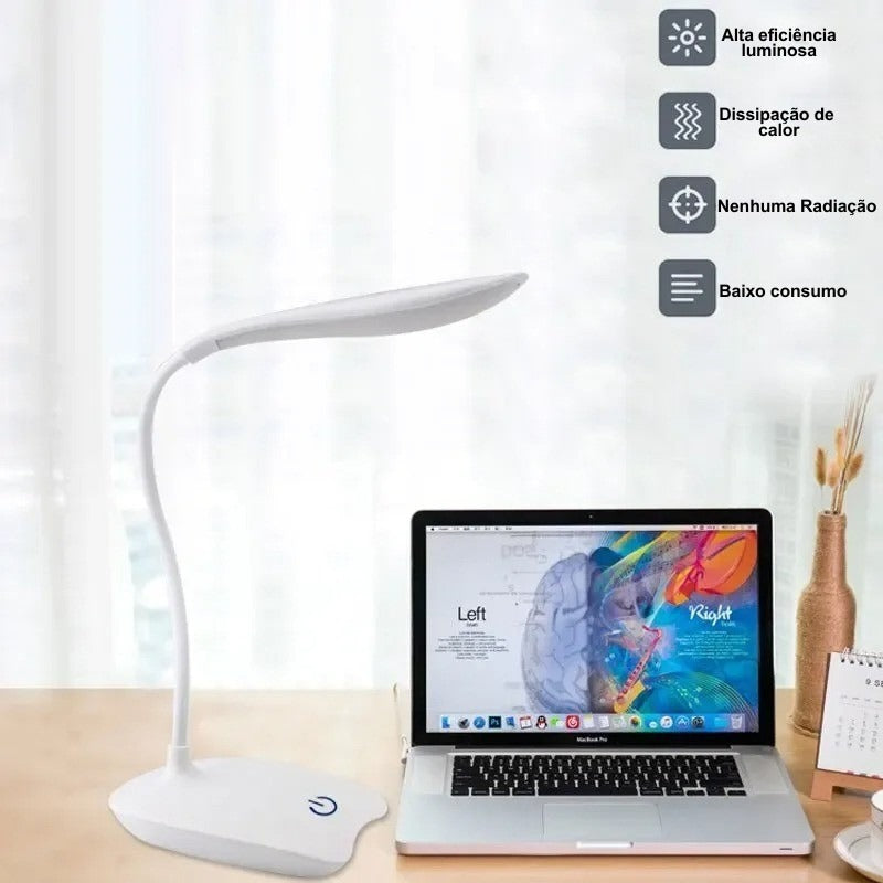 Luminária de mesa Flexível LED recarregável USB - Beads