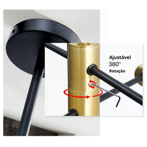 Lustre Minimalista  Nordic com Haste  Sputnik