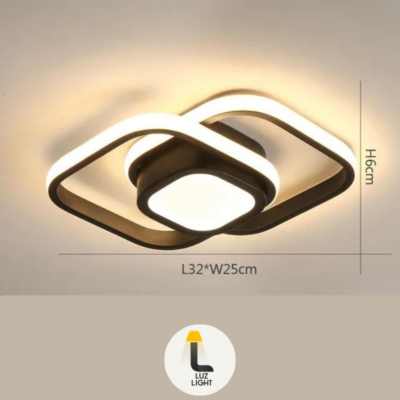 Luminária de Teto Minimalista - Quadrada Sobrepor