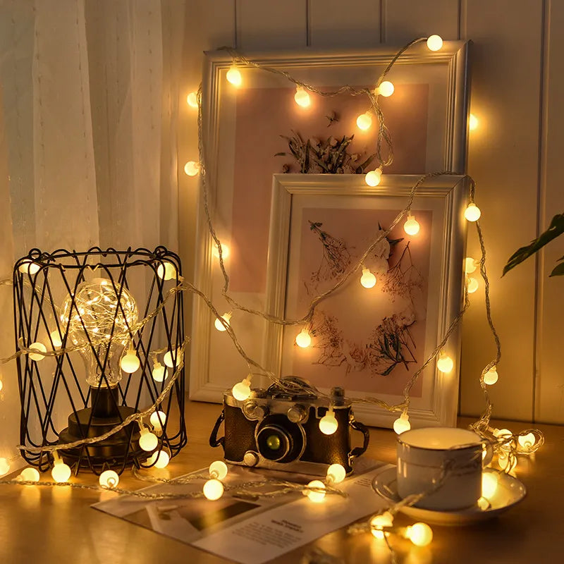 Cordão de Luz USB  - Bola impermeável LED String Lights