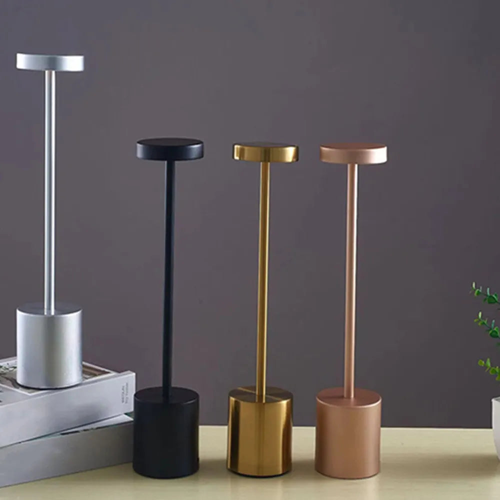 Luminária De Mesa Abajur Sem Fio Touch Recarregável USB - Slim