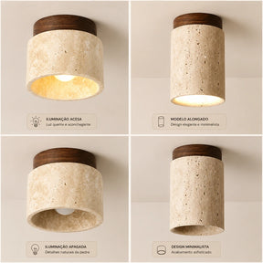 Luminária de Teto Pedra - Flush Fixture