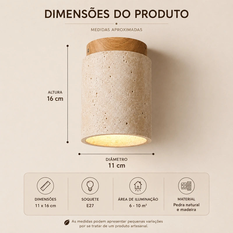 Luminária de Teto Pedra - Flush Fixture