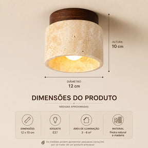 Luminária de Teto Pedra - Flush Fixture