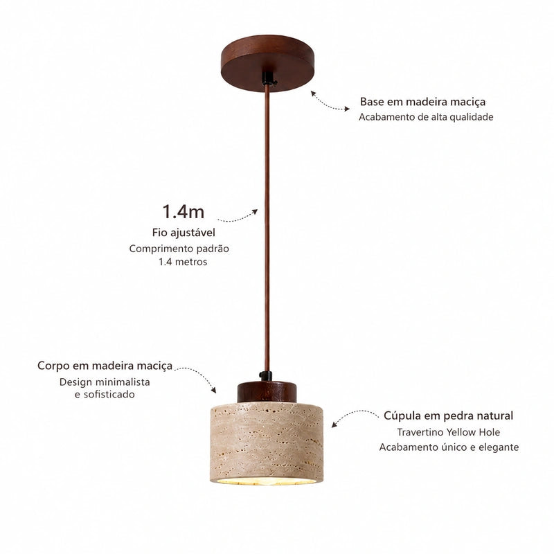 Pendente Luminária de Pedra -  38